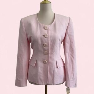 NWT Vintage 1996 Christian Dior Neiman Marcus Pink Blazer — Size 12